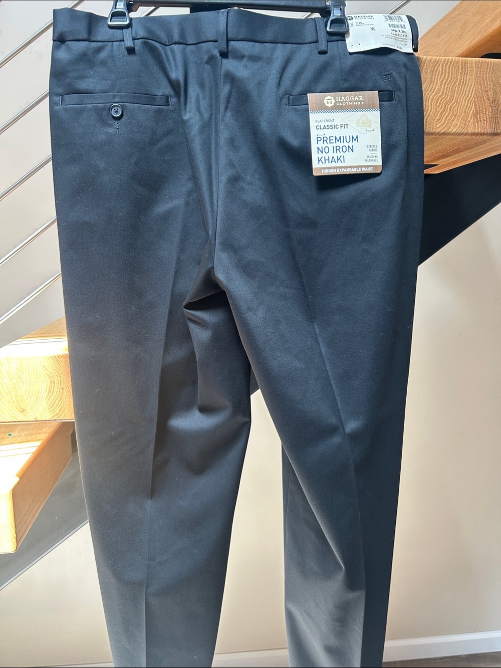 Haggar Classic Fit No Iron Khaki Pants - Black